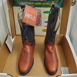 New with tags and box rare vintage Areo Glide 7 Double-H real leather Mens Boots